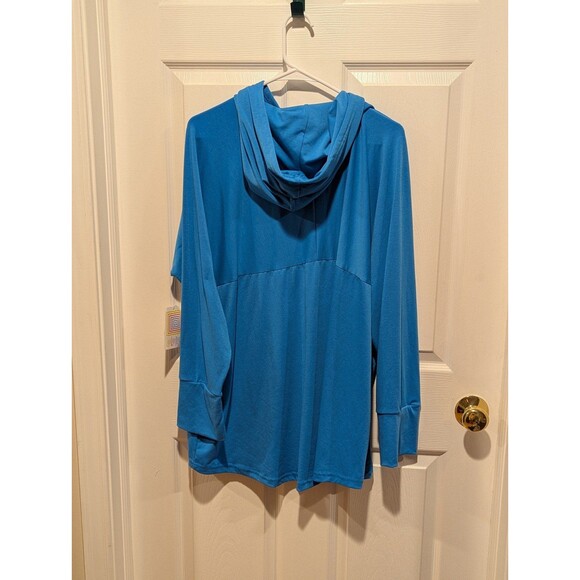 Lularoe Size 3xl NWT Cerulean Blue Amber Hoodie - Picture 2 of 7